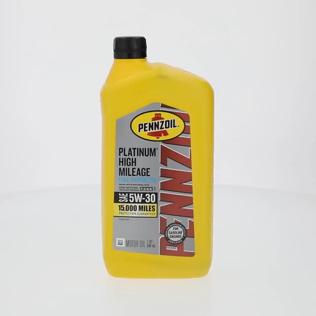 Pennzoil Platinum High Mileage Full Synthetic 5W-30 Motor Oil, 1