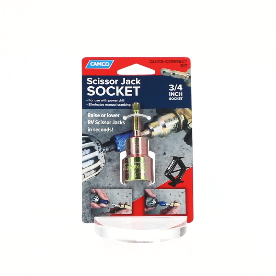 Camco 3/4-inch Quick Connect Scissor Jack Socket - Brown (57367