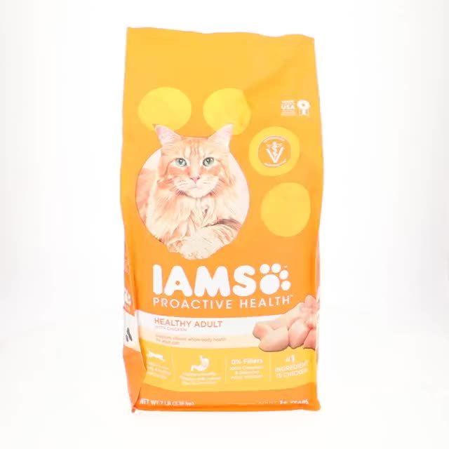 IAMS, Dry Cat Food, 7 Lb Bag, Chicken Recipe with Real Chicken