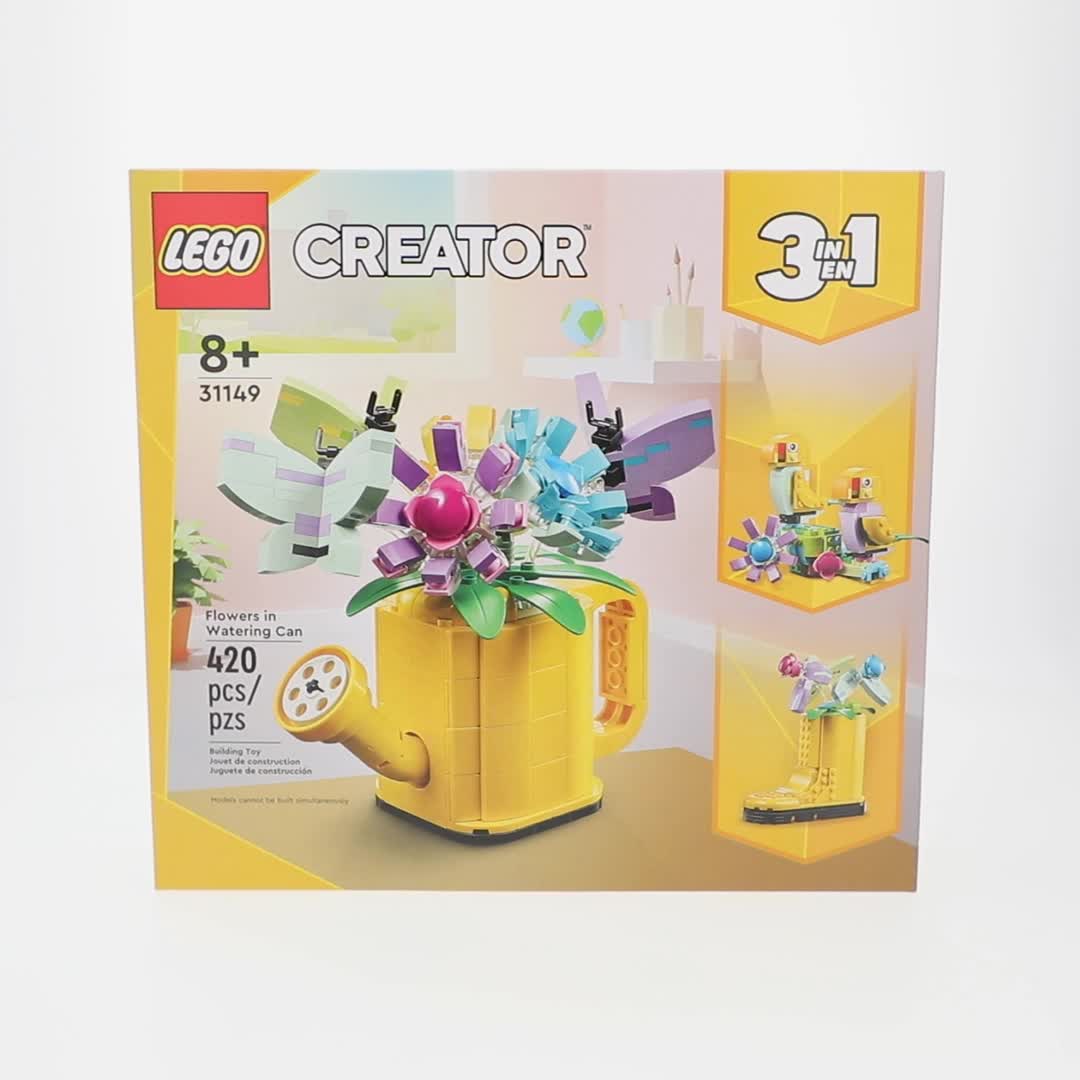 LEGO, Creator 3 in 1 Flowers in Watering Can Set, 31149, Nature