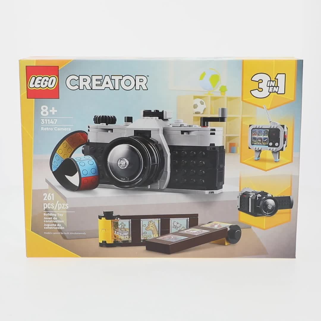 LEGO Creator 3 in 1 Retro Camera Toy, Interactive Discovery for