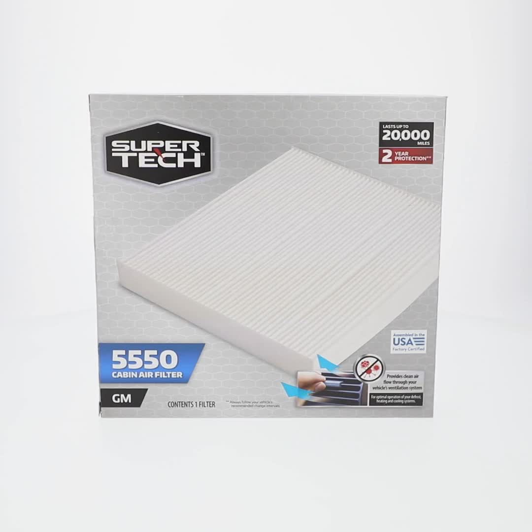 Super Tech, Cabin Air Filter, 5550, for Buick Cadillac Chevrolet