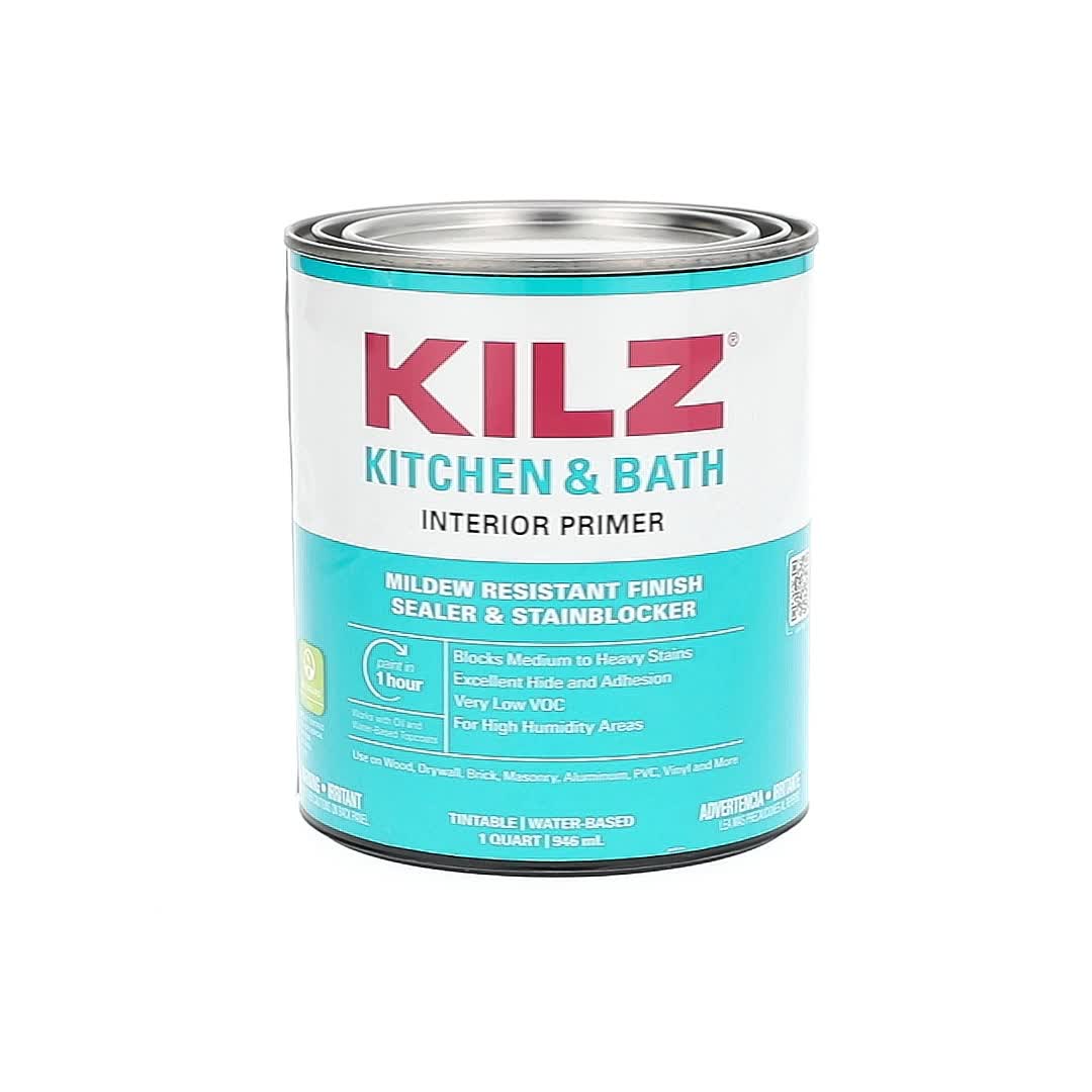 KIKI　PD1 ホワイトローション1 KILZ Kitchen & Bath Interior Mildew-Resistant Water-Based Primer