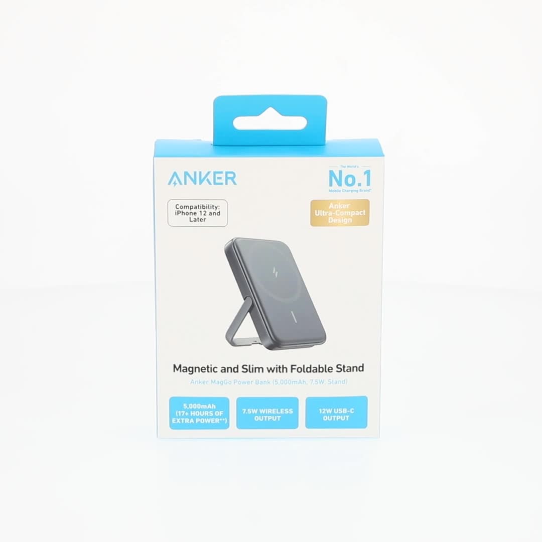 Anker MagGo Portable Phone Charging Stand 7.5W 5,000mAh Power Bank with USB  Port - Walmart.com
