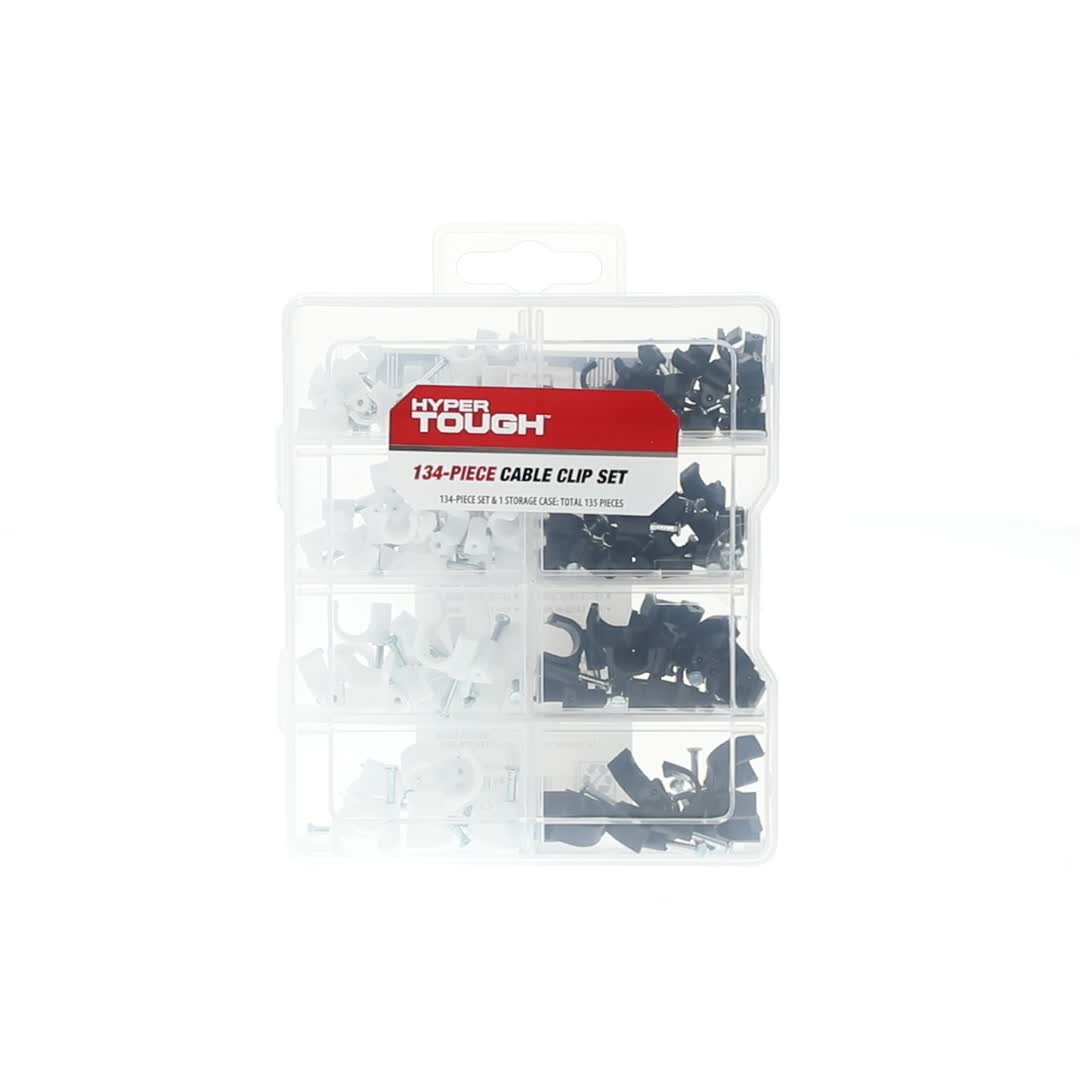 BIG SOFTI + UNIVERSAL CLIP 未使用 Hyper Tough Cable Clip Set 134 Pieces for Wall and Floor Cord