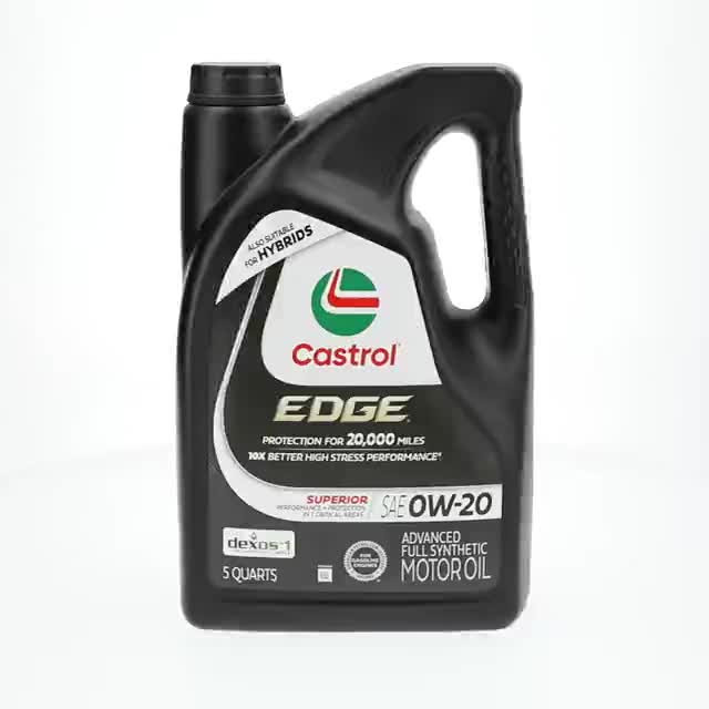 Castrol EDGE 0W-20 Full Synthetic Motor Oil 5 Quarts for Engine