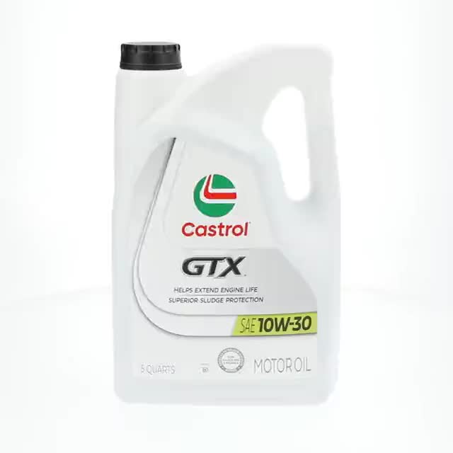 Castrol, Conventional Motor Oil, 10W-30, 5 Quarts, Meets API SN