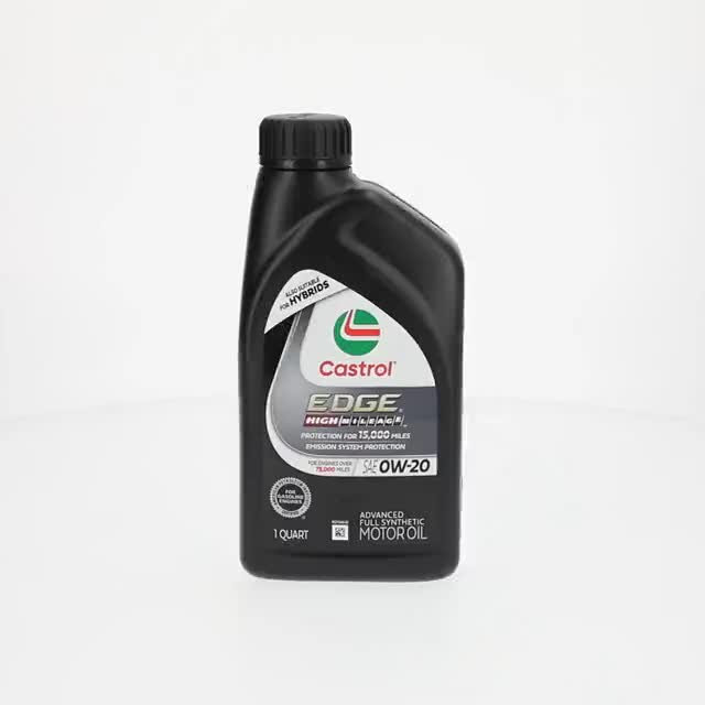Castrol Edge High Mileage 0W-20 Advanced Full Synthetic Motor Oil