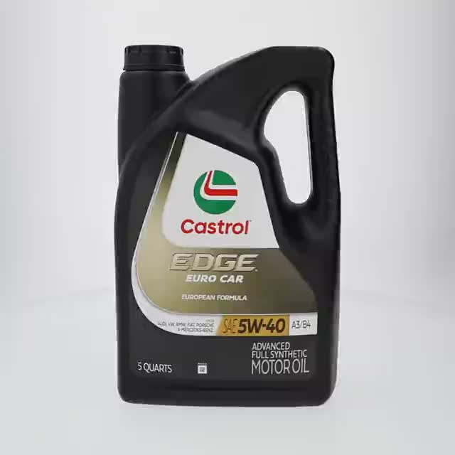 Castrol EDGE Euro 5W-40 A3/B4 Advanced Full Synthetic Motor Oil, 5