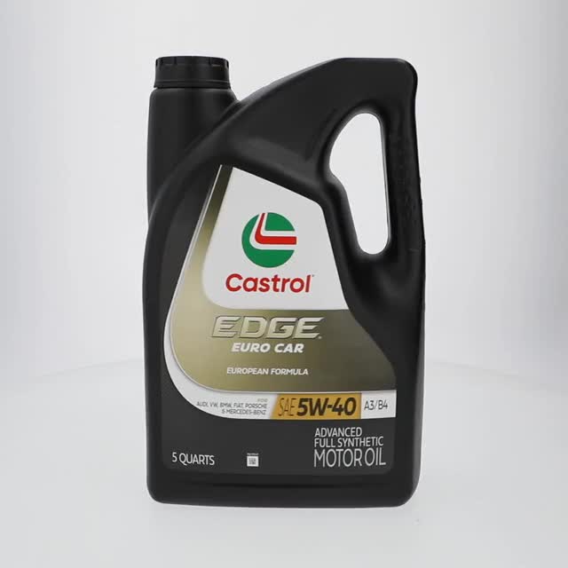 Castrol EDGE Euro 5W-40 A3/B4 Advanced Full Synthetic Motor Oil, 5