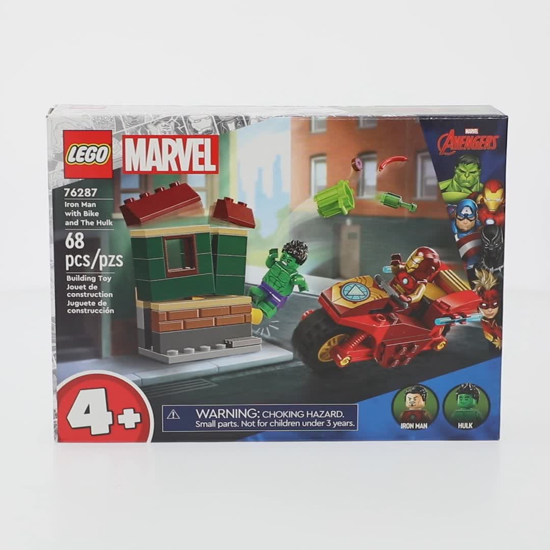 LEGO Buildable Marvel Iron Man with Bike and The Hulk Set 68