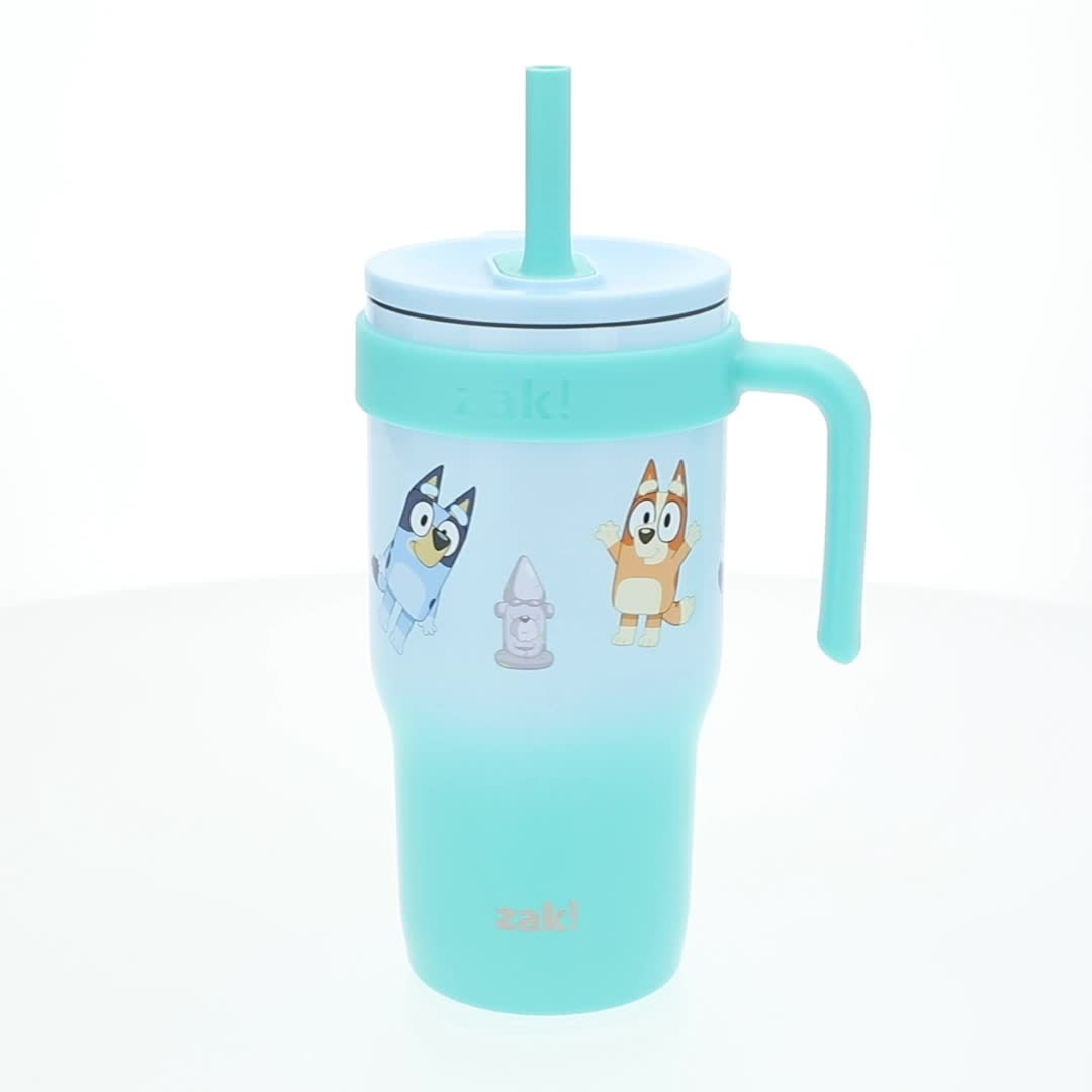 Zak Designs Bluey Kids Insulated Tumbler with Straw, 18oz