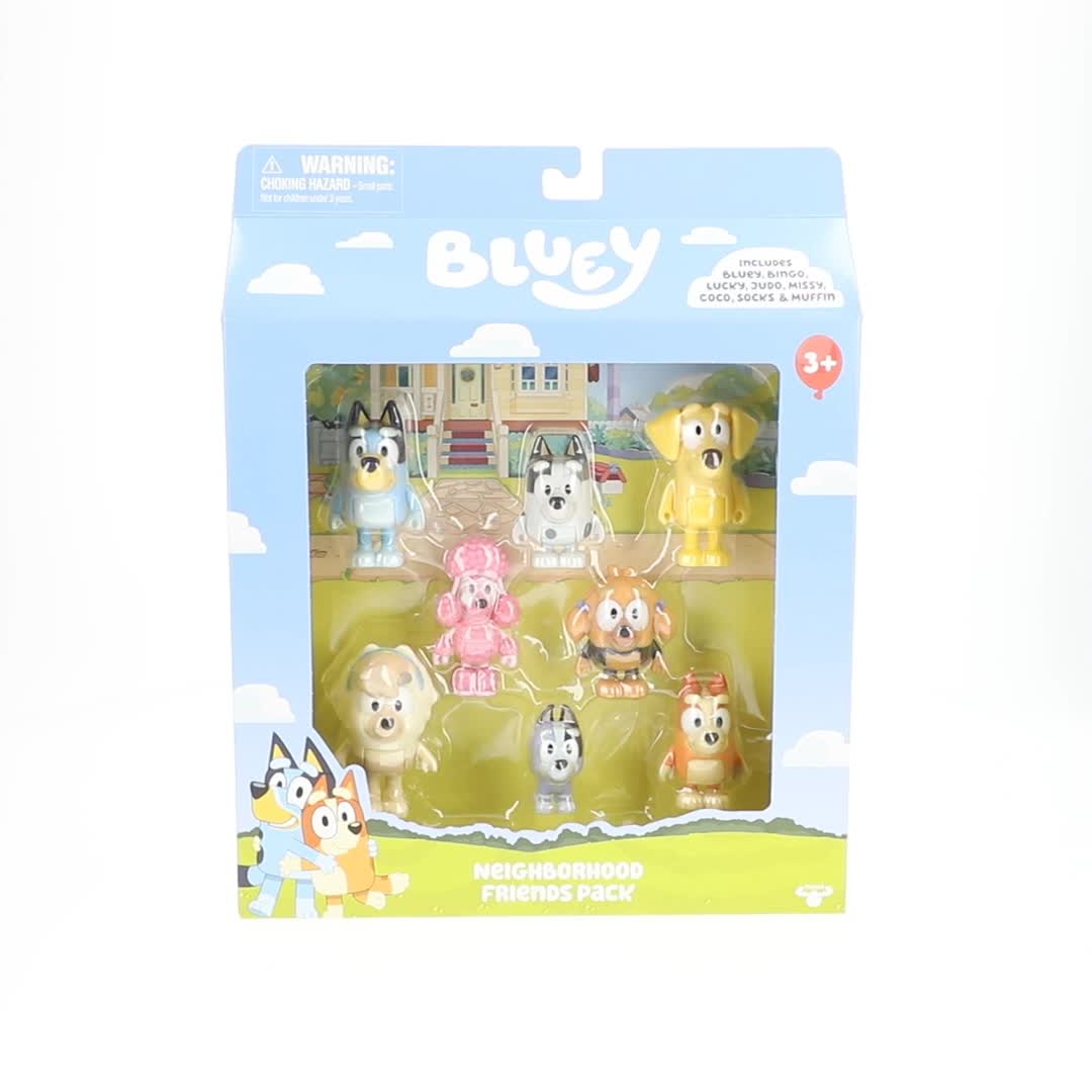 Bluey Neighborhood Friends 8 Pack, 2-2.5 Inch Articulated Figures