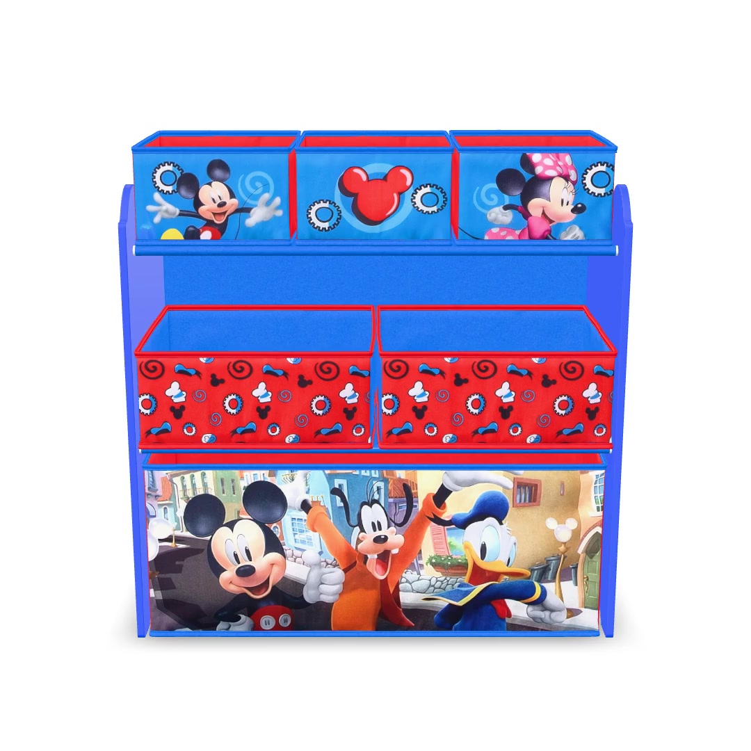 Disney Mickey Mouse 6 Bin Design and Store Toy Organizer by Delta