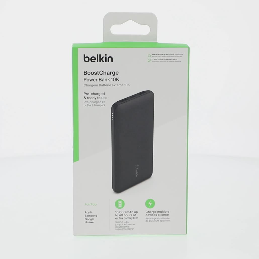 Belkin, USB-C Portable Charger, 10K Power Bank, 3 Ports Fast