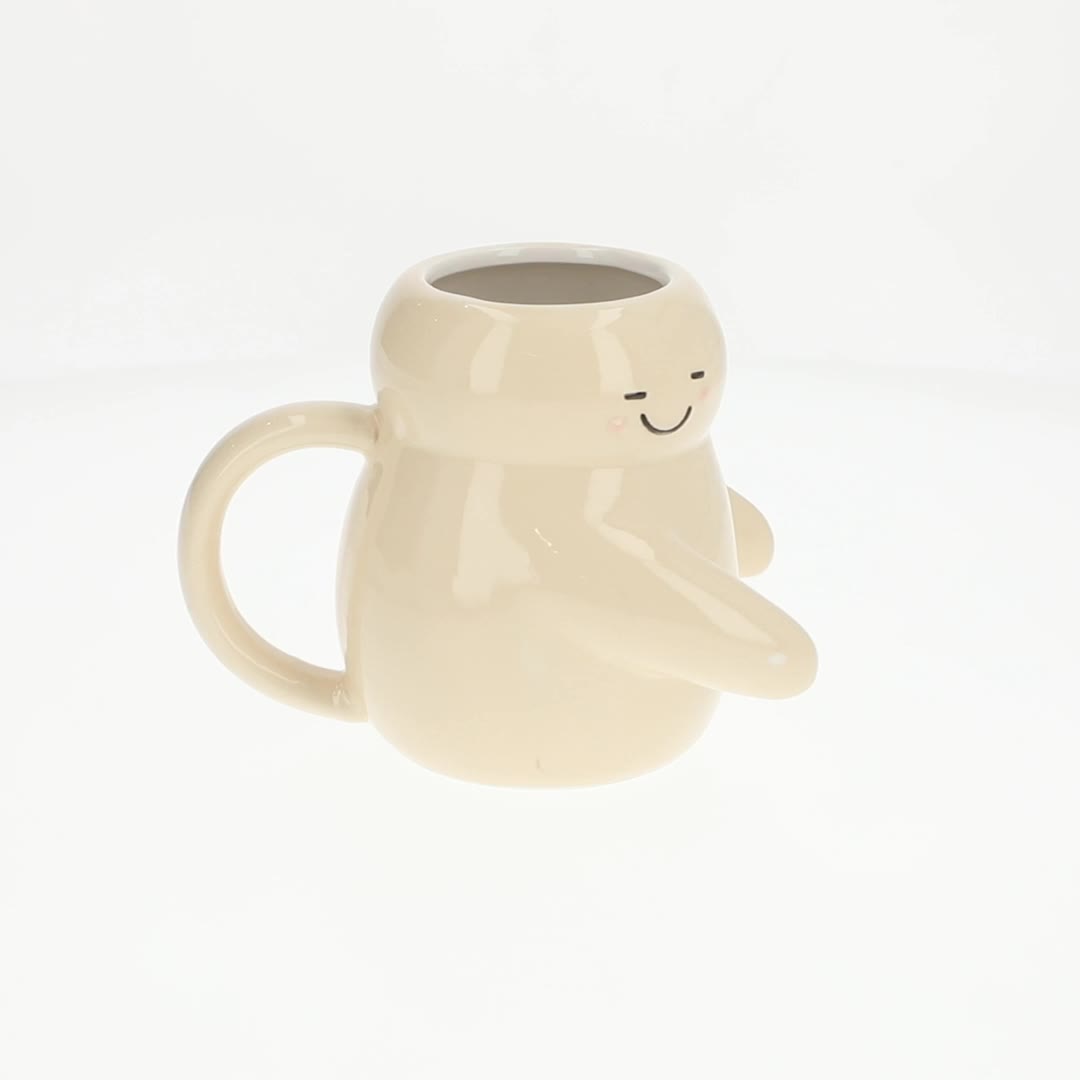Mainstays Grey Hug Sculpt Mug, 15.89 oz, microwave and dishwasher