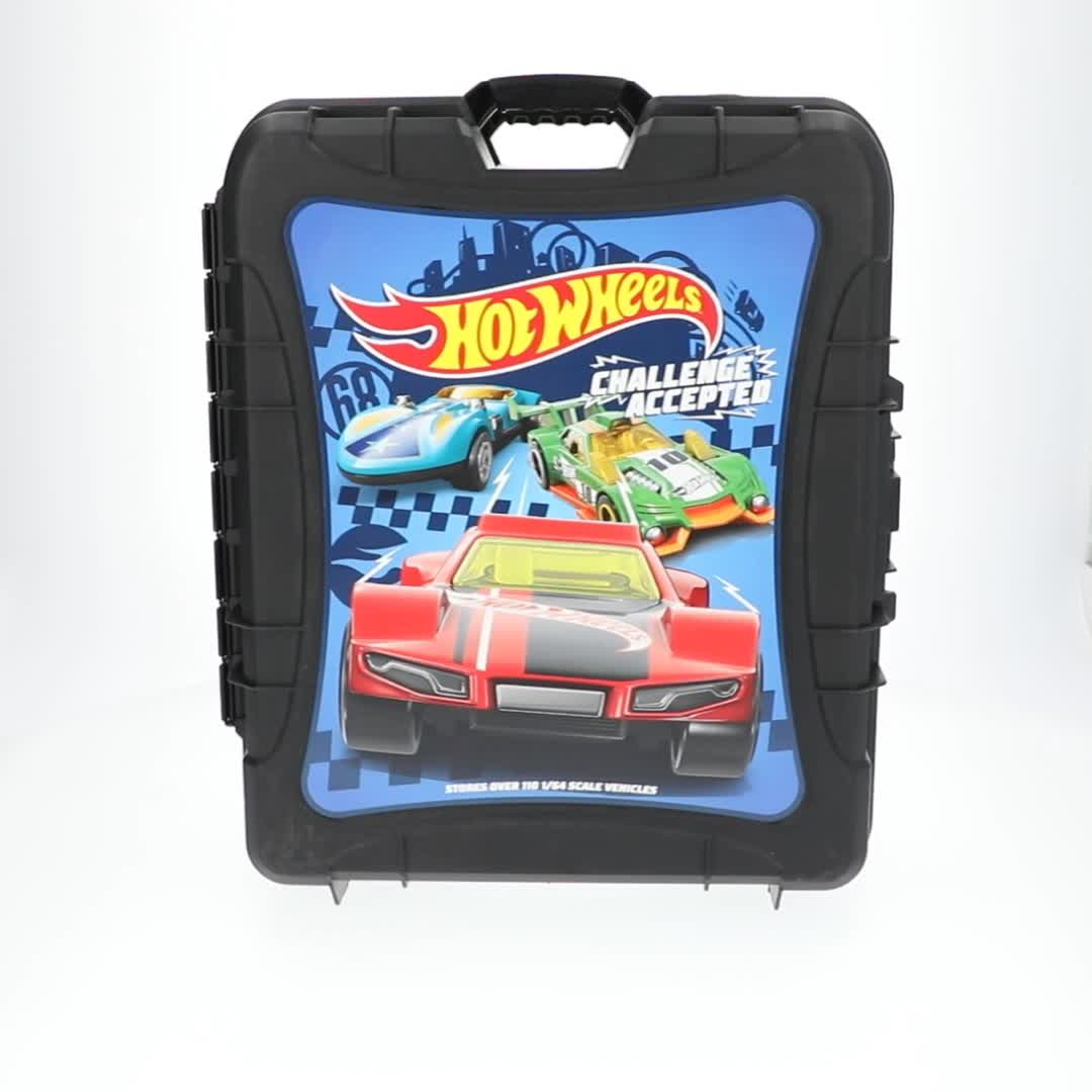Hot Wheels Vehicle Playsets Plastic Carrying Case, 110 Vehicles