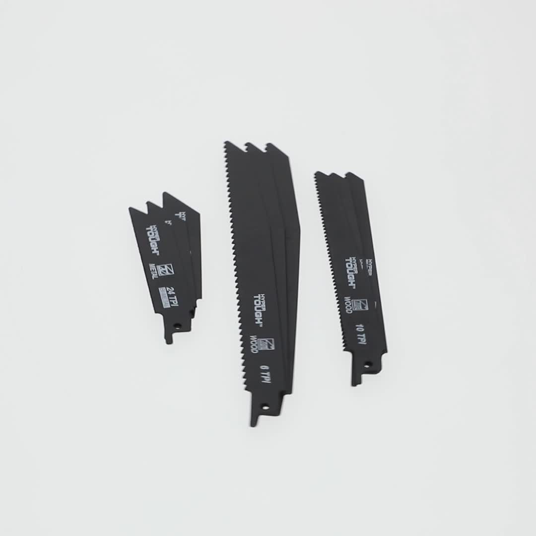 Hyper Tough 9 Piece Reciprocating Saw Blades, Steel Material