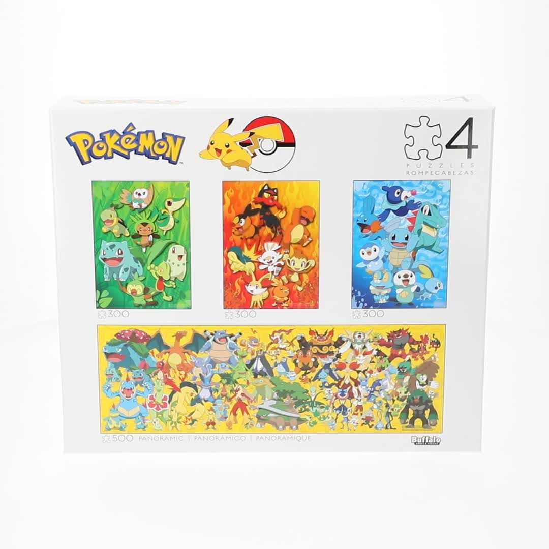 Buffalo Games, Pokémon Jigsaw Puzzle Multipack, 4-in-1, 300/500
