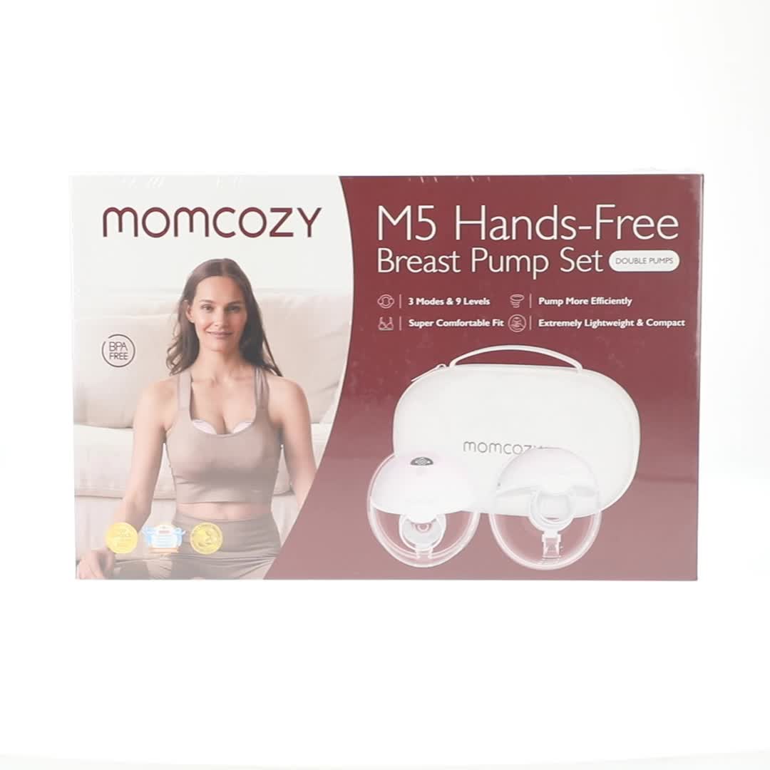 Momcozy M5 Hands-Free Wearable Breast Pump 3 Modes 9 Suction
