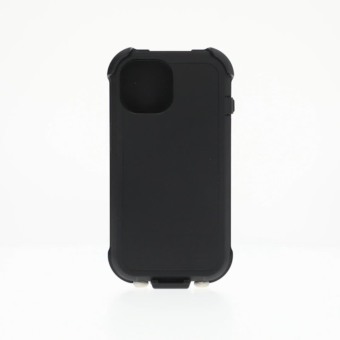 Onn+ Rugged Phone Case for iPhone 16e, 15, 14, 13 - Black