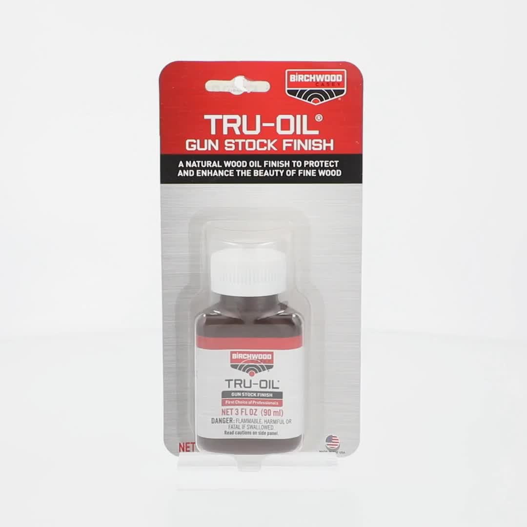 Birchwood Casey Tru-Oil Stock Finish, Brown, Linseed, Fast Drying