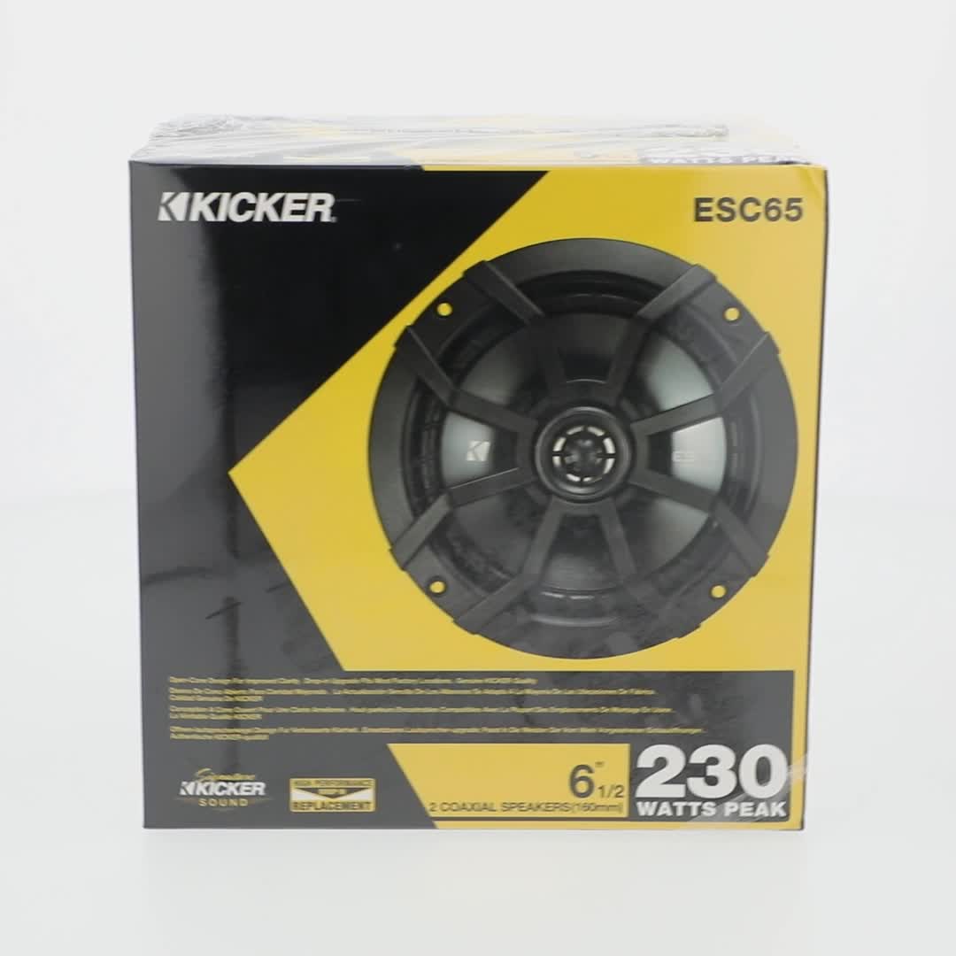 KICKER 48ESC65 - 6.5 inch Coaxial, 230 Watts Peak, 2-Way Car