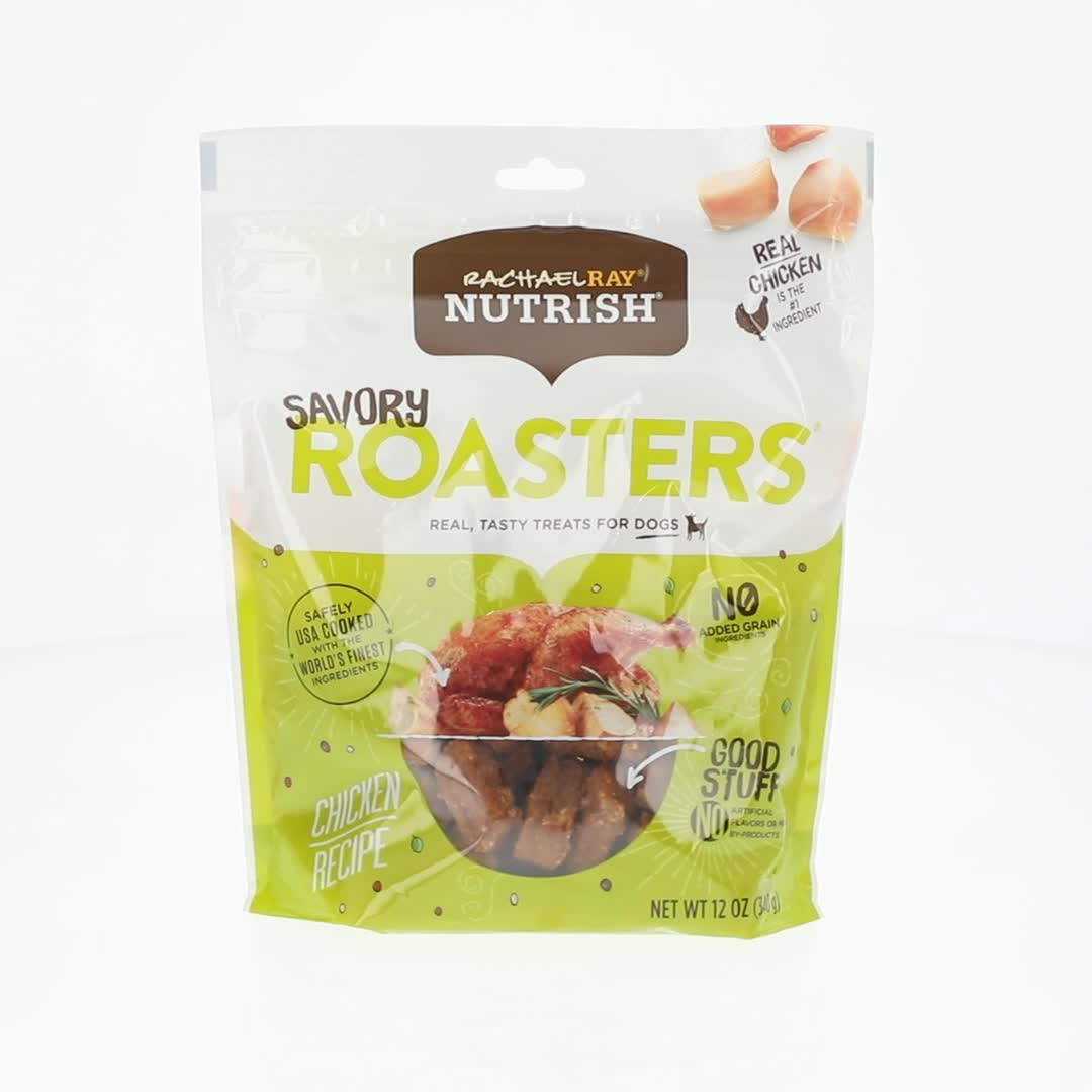 Nutrish Savory Roasters Chicken Recipe Dog Treats, 12 oz pouch