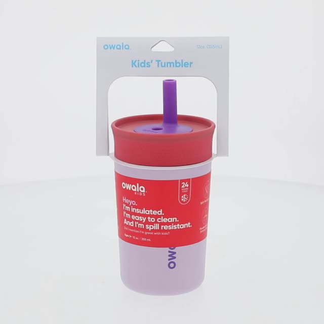 owala キッズ タンブラー 355ml 2個セット Owala Kids' Stainless Steel 12oz Tumbler Lilac Rocket BPA Free