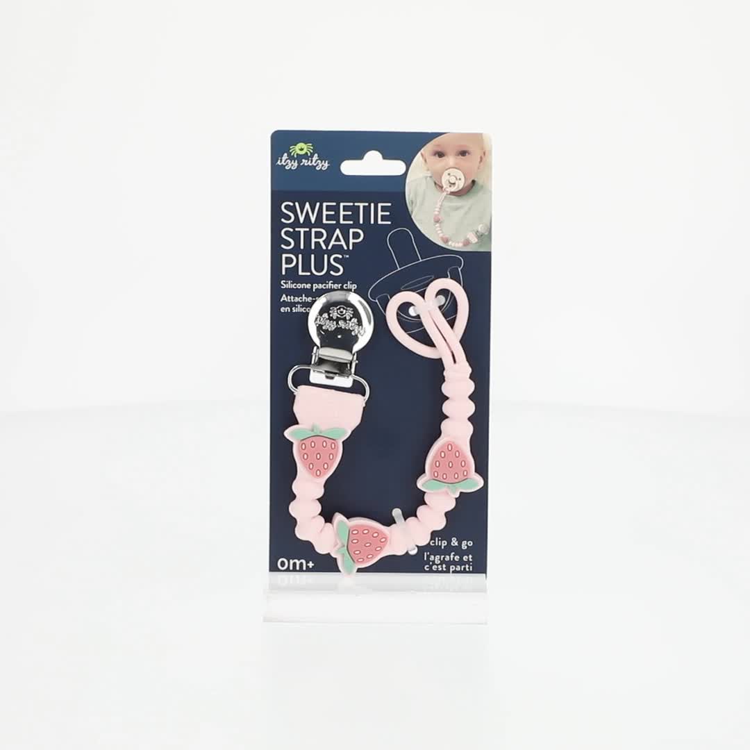 Happy rice ストラップ Itzy Ritzy, Paci Strap Plus Strawberry, Soft silicone - Walmart.com