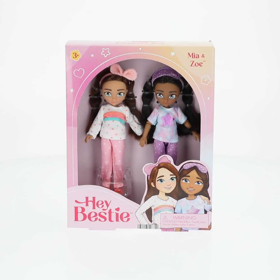 Hey Bestie Mia & Zoe Slumber Party Set of 2 (5.5-inch) Bendable