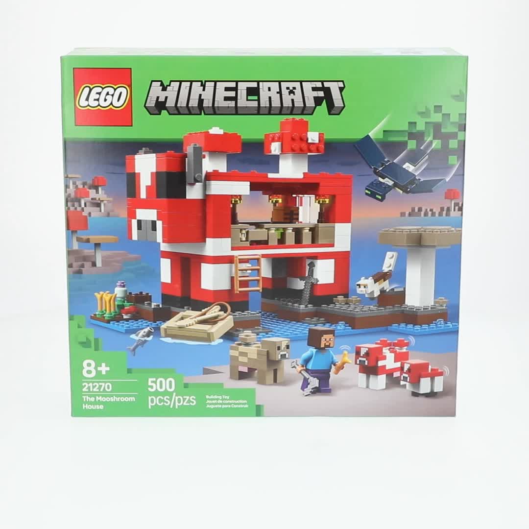 LEGO, Minecraft The Mooshroom House Toy Set 21270 with Steve