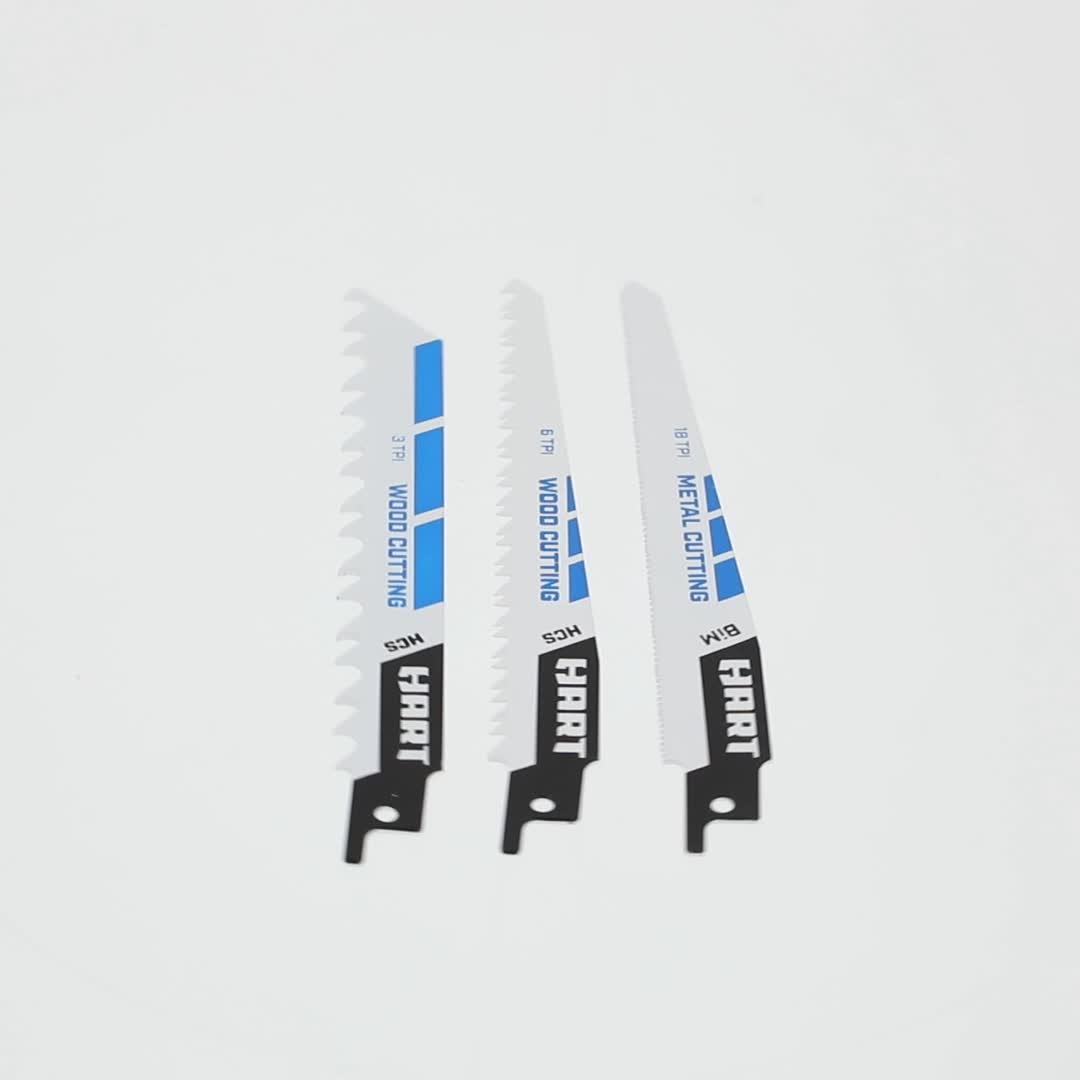 HART 3-Piece 6-Inch All Purpose Reciprocating Saw Blades - Walmart.com
