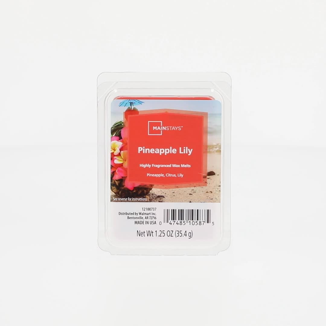 Mainstays Pineapple Lily Scented Wax Melt 1.25 oz with Tropical