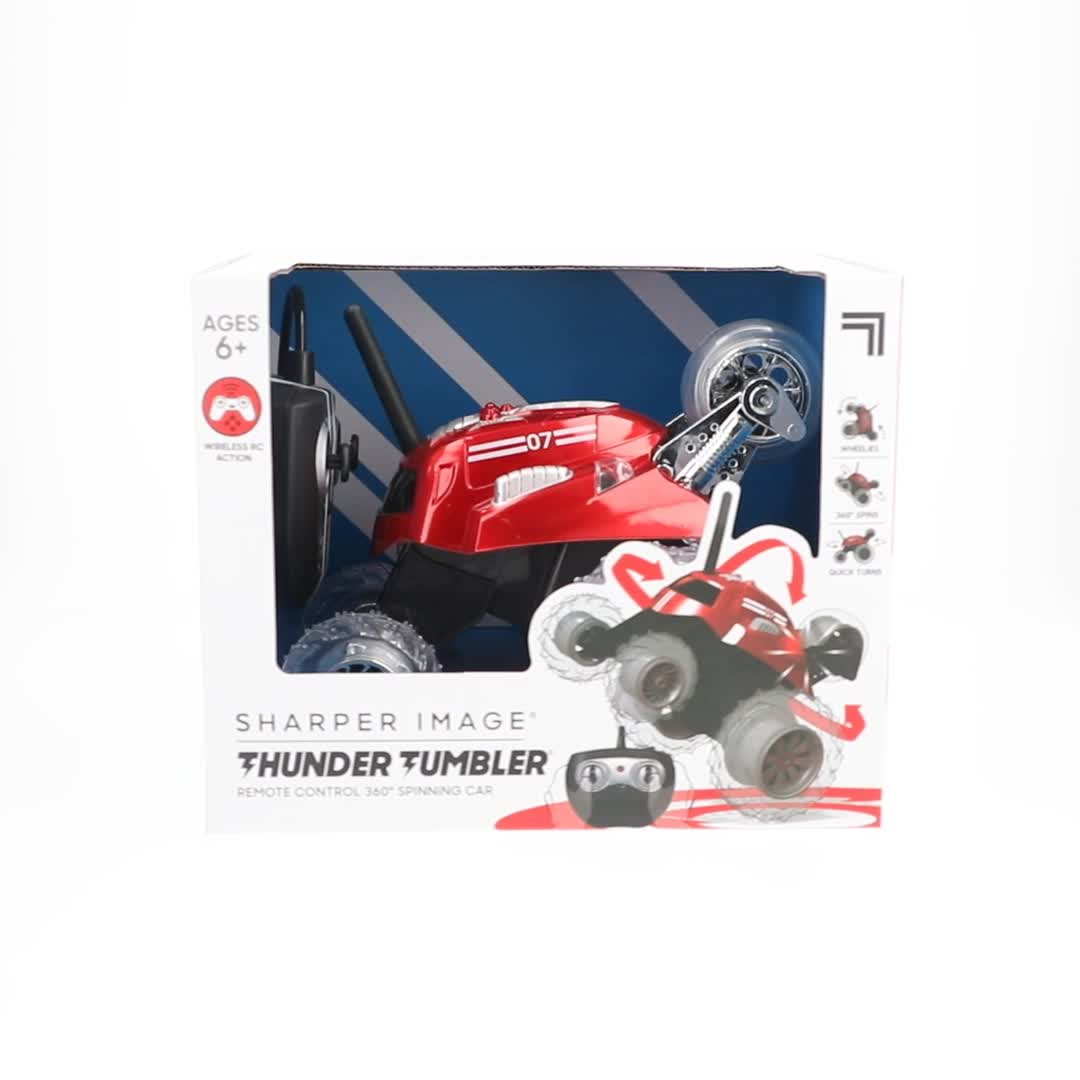 SHARPER IMAGE Thunder Tumbler Toy RC Car for Kids, Remote Control