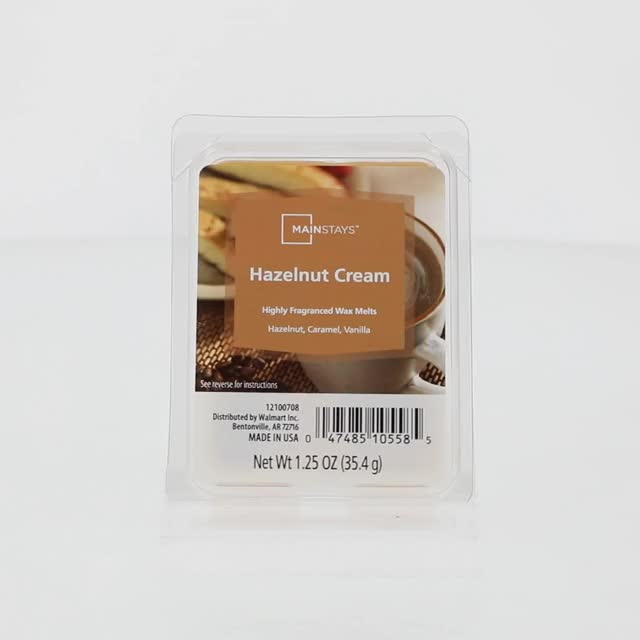 Mainstays Hazelnut Cream 6 Cube Wax Melts 1.25 oz with Hazelnut
