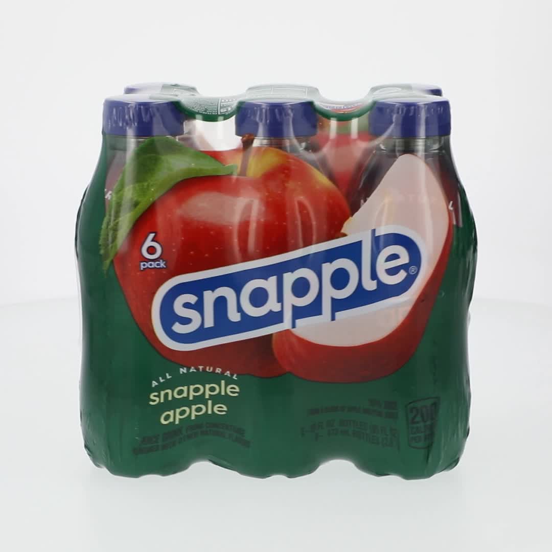 Snapple Apple Juice Drink, 16 fl oz, 6 Pack Bottles - Walmart.com