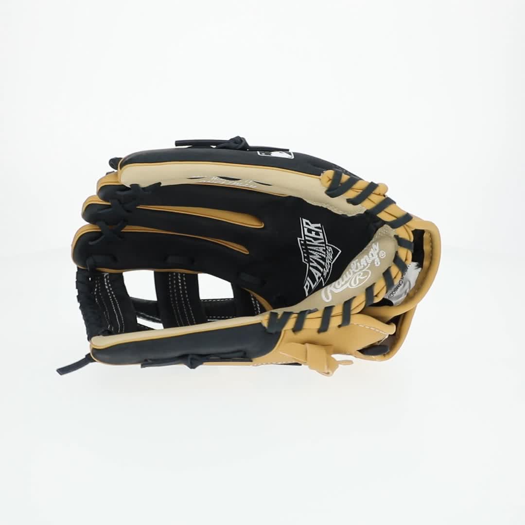Rawlings Playmaker Series Youth Baseball Glove, Camel/Navy, 11.5
