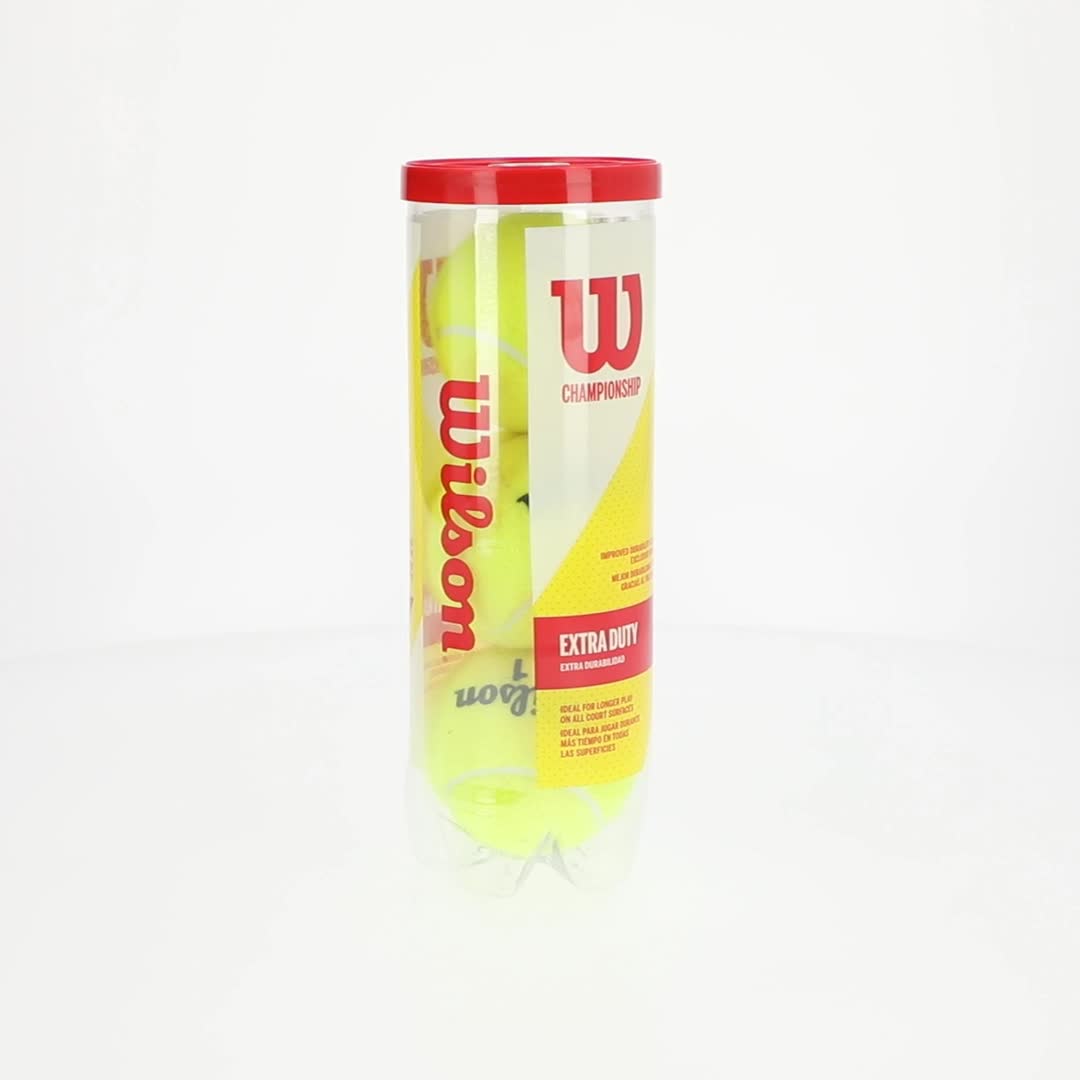 wilson - HighBall Wilson Championship Extra Duty Tennis Balls, 3pk, Bright Yellow