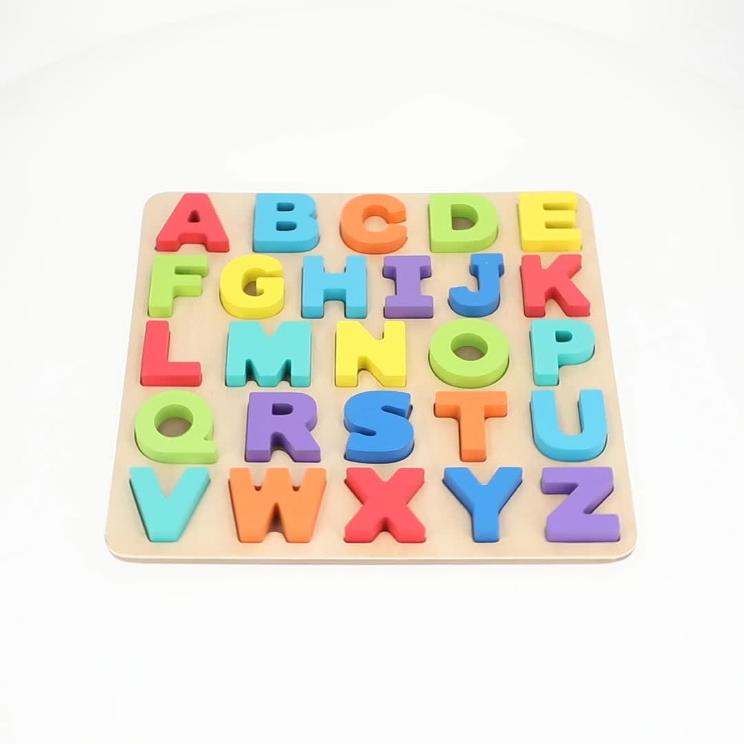 Spark Create Imagine Wooden Alphabet Puzzle for Kids Ages 18