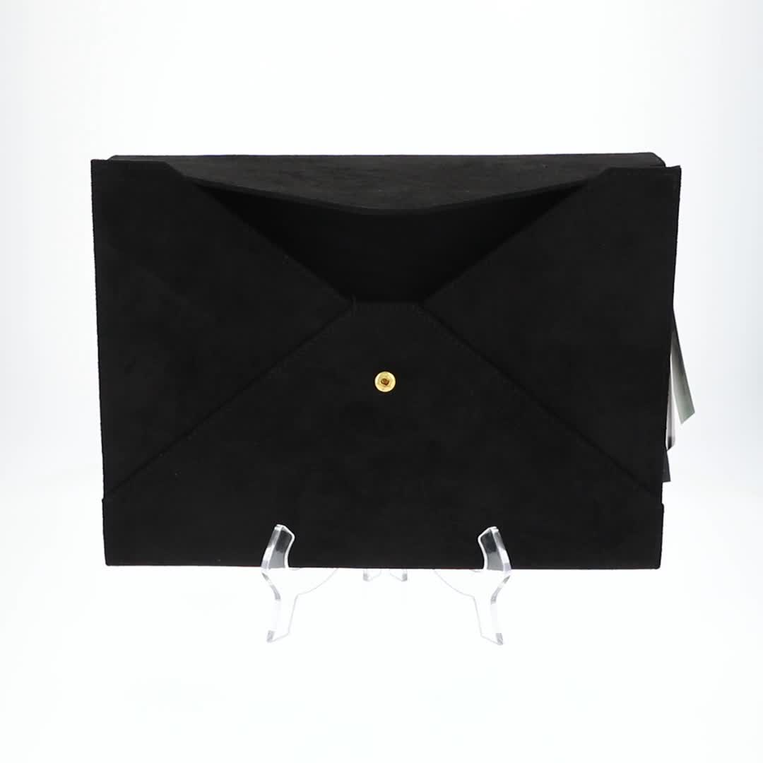 U Brands Suede Document Holder, 13 x 9.75 x 0.44 in., Black, 1